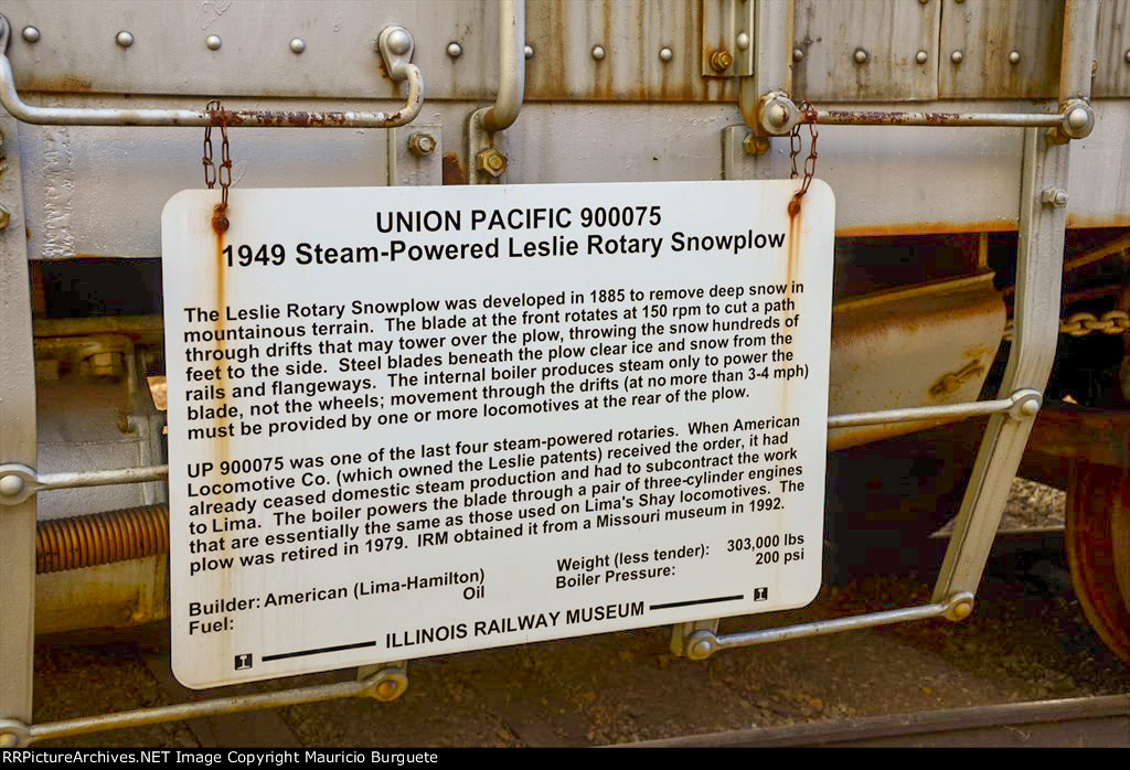 Union Pacific Steam Powered Leslie Rotary Snowplow